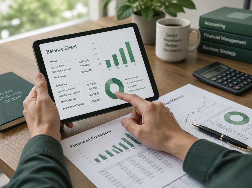 Analiza bilansu finansowego na tablecie